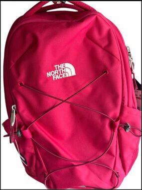 The North Face Pink Backpack with Logo Accent